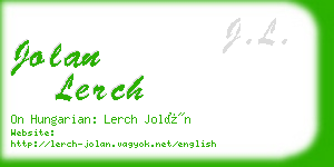 jolan lerch business card